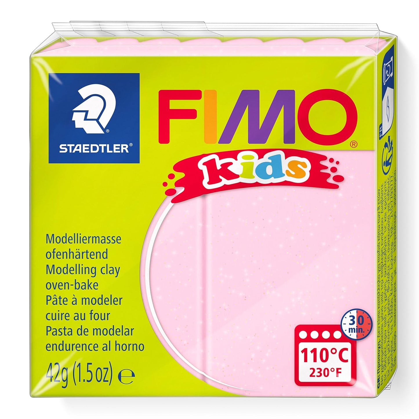FIMO kids Modelliermasse Perlglanz Rosa 42g - Kinderknete