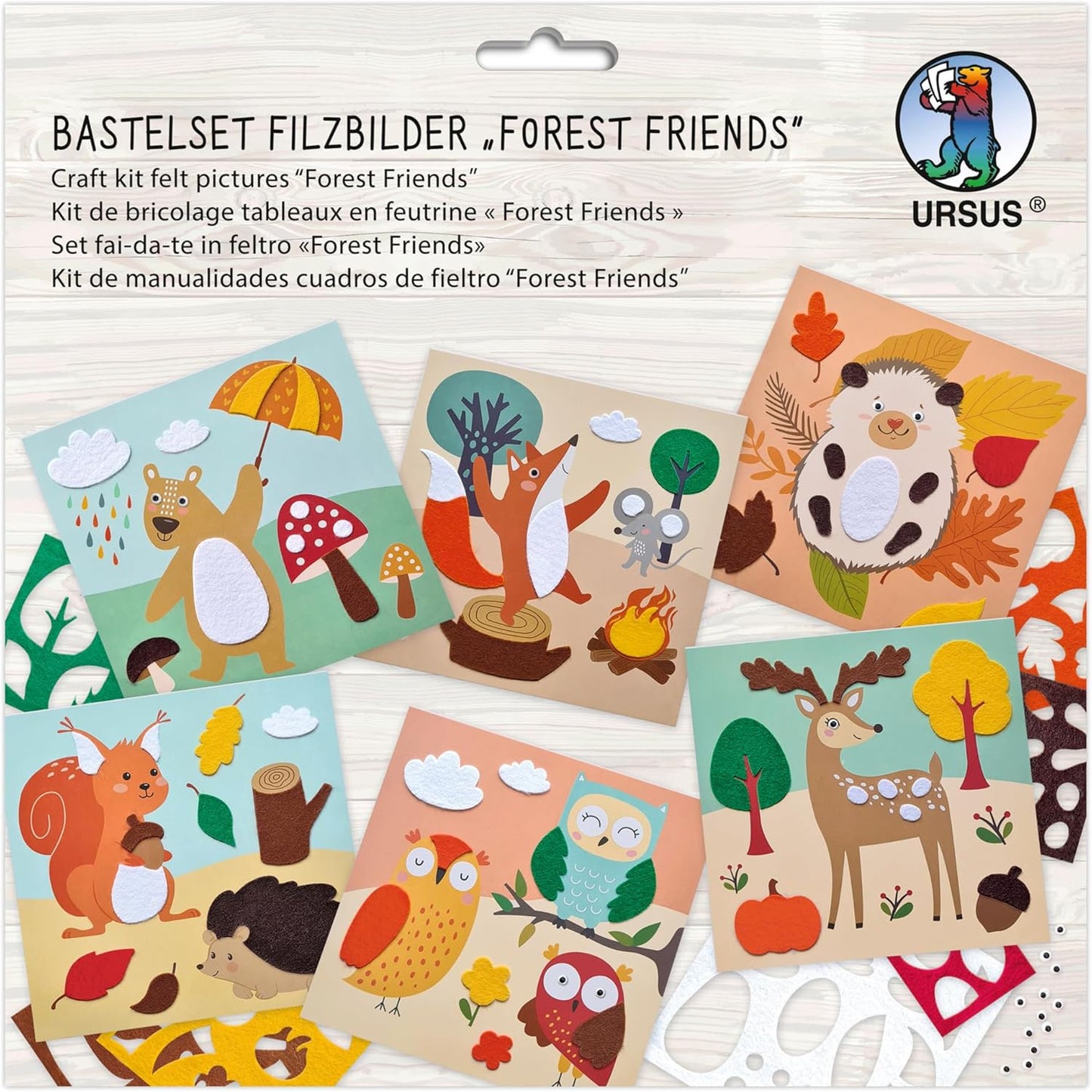 Ursus Filz-Bastelset Winter Friends - 6 Motivkarten