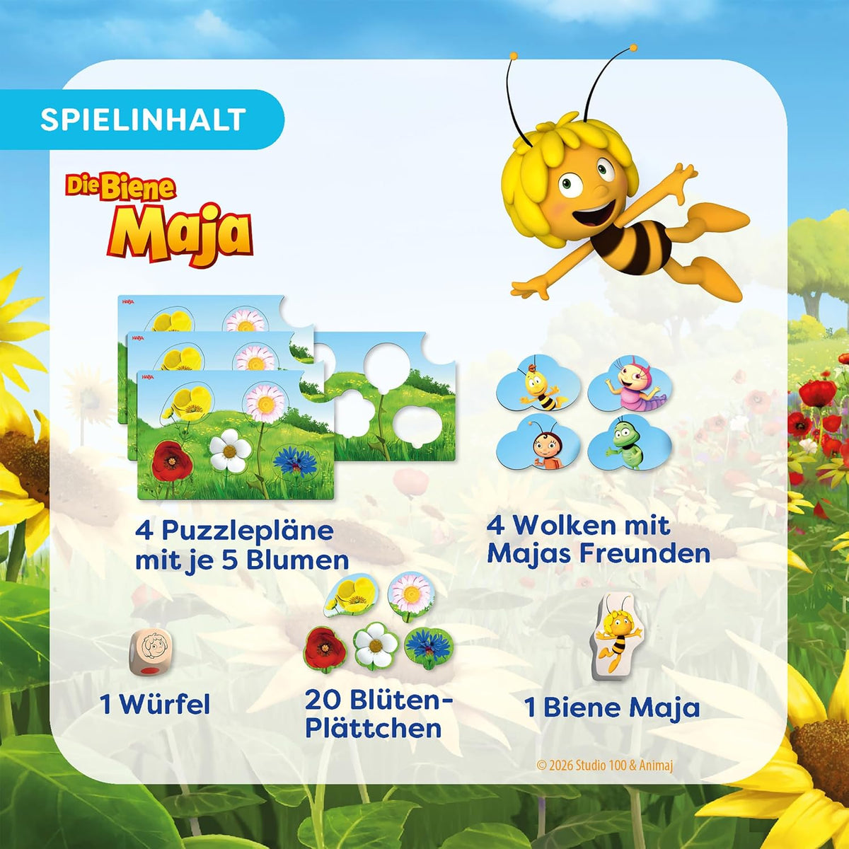 HABA Meine ersten Spiele: Blumenwiese Biene Maja