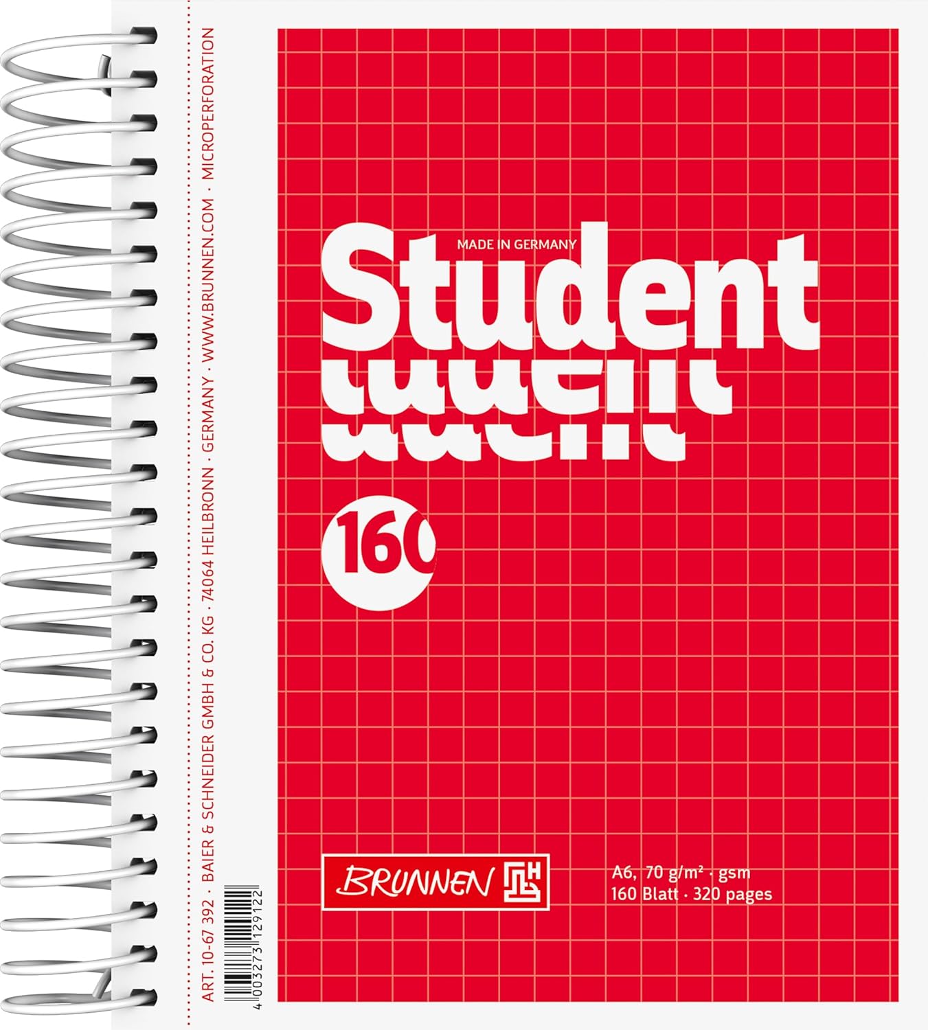 Premium Collegeblock A6 kariert - 160 Blatt für perfekte Organisation