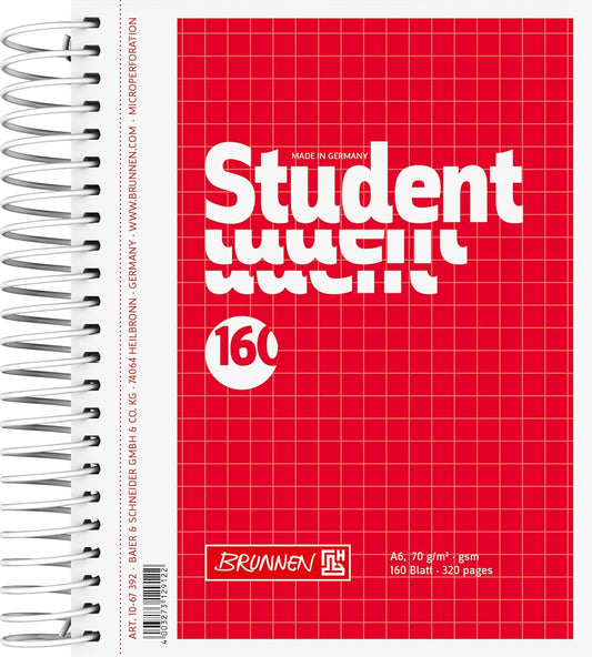 Premium Collegeblock A6 kariert - 160 Blatt für perfekte Organisation