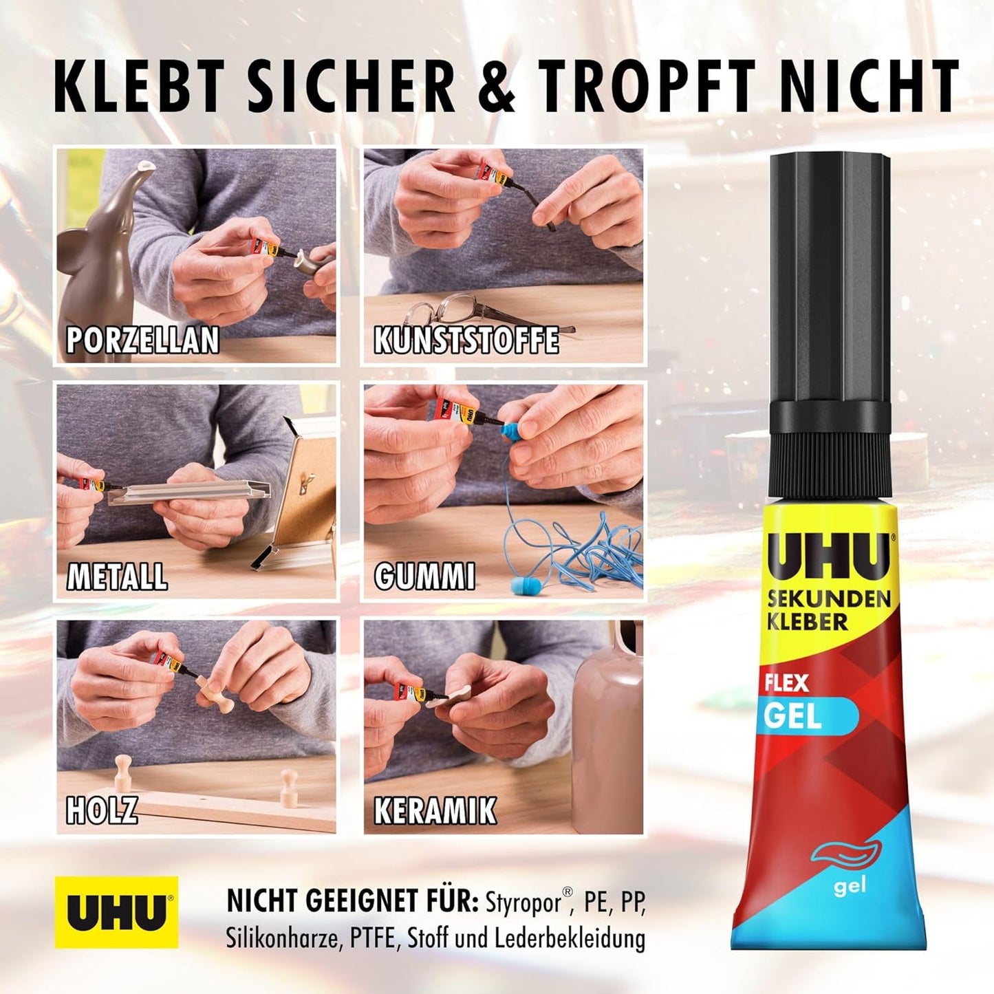 UHU Sekundenkleber SUPERGEL 3g - Blitzschnell & Präzise