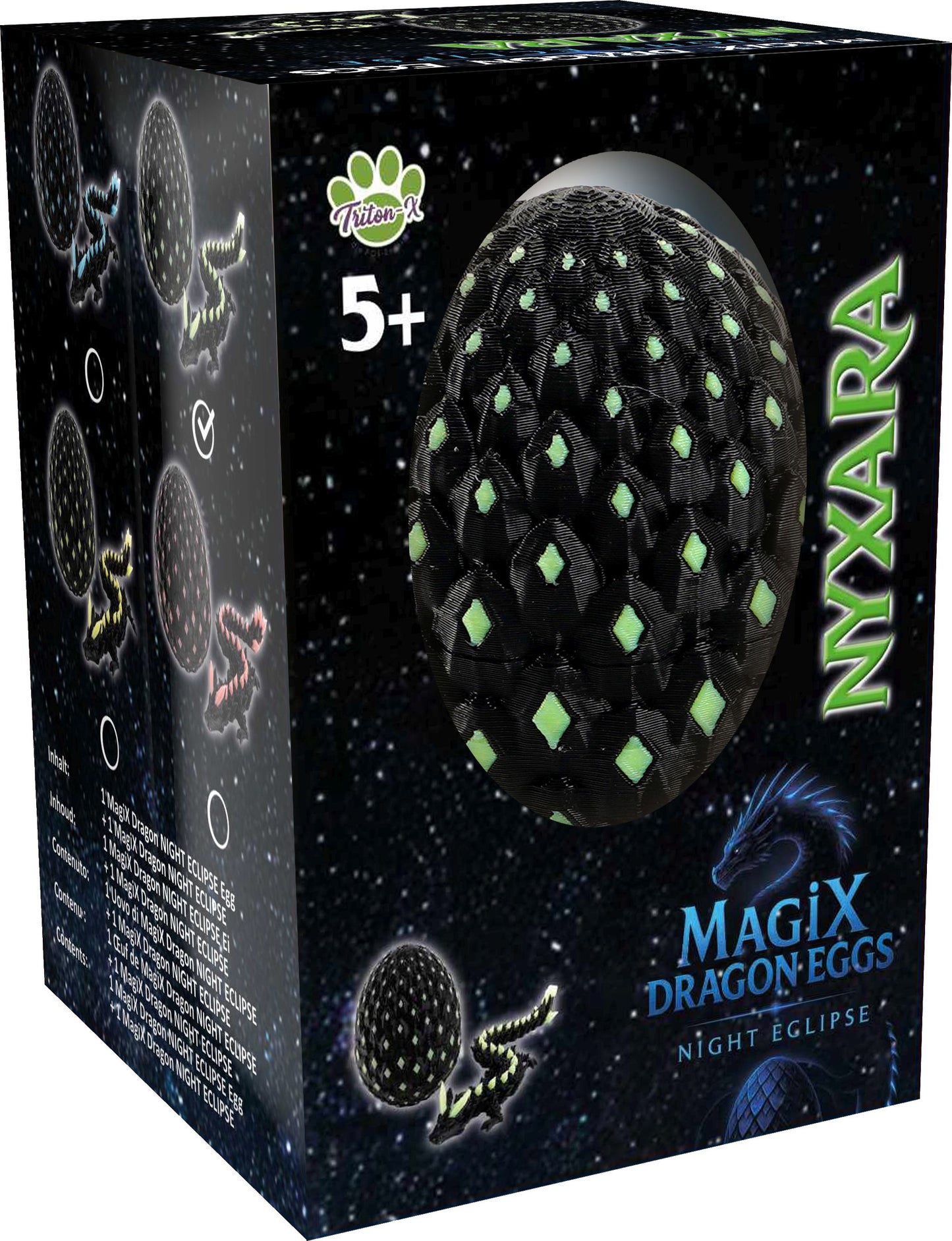 MagiX Dragon Eggs Night Eclipse – 1 Stk., Design zufällig