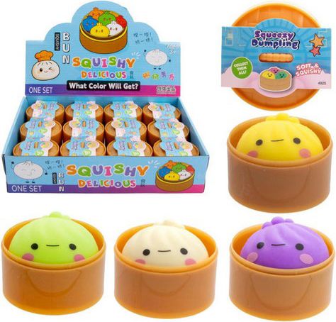 Surprise Squishy Dumpling 5,5 cm – 1 Design zufällig
