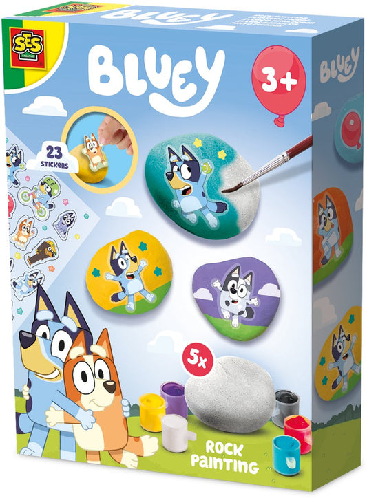 Bluey Steine bemalen - Kreativ-Set für Kinder