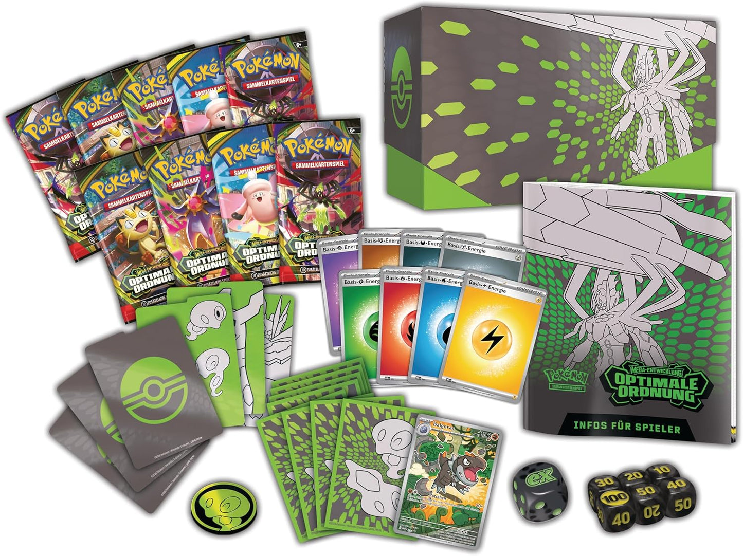 Pokémon ME03 Top-Trainer-Box Optimale Ordnung 9 Boosterpacks