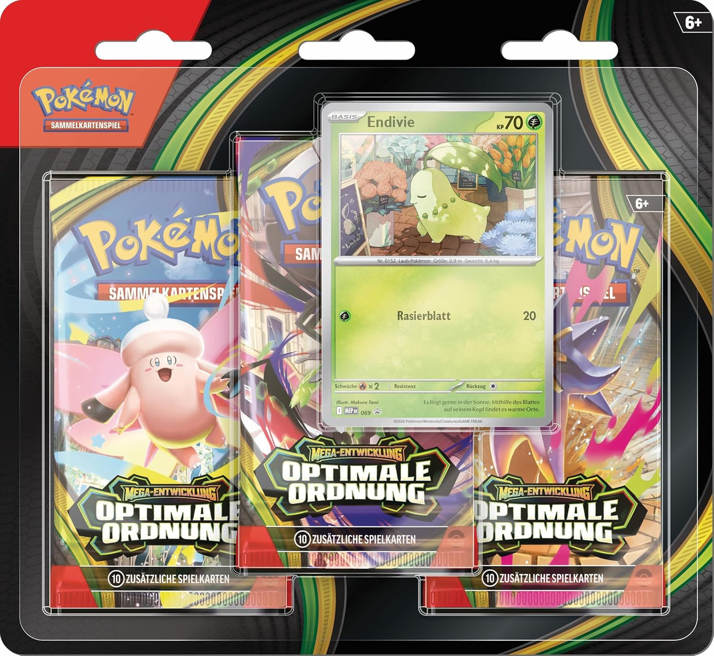 Pokémon ME03 3-Pack-Blister  - Optimale Ordnung