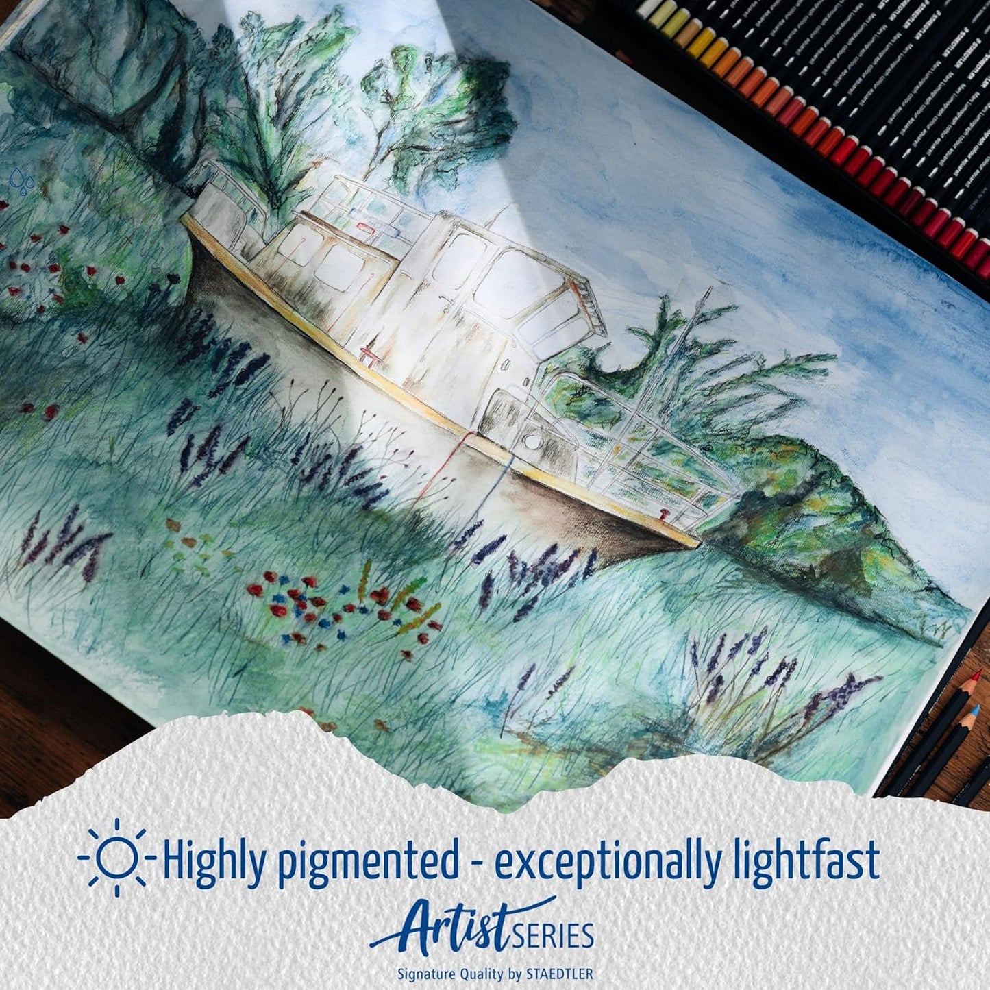 STAEDTLER Aquarell-Farbstifte Mars 24er Metalletui PEFC