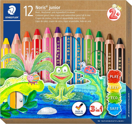 STAEDTLER Noris junior 140 3-in-1 Set 12 Stifte + Spitzer