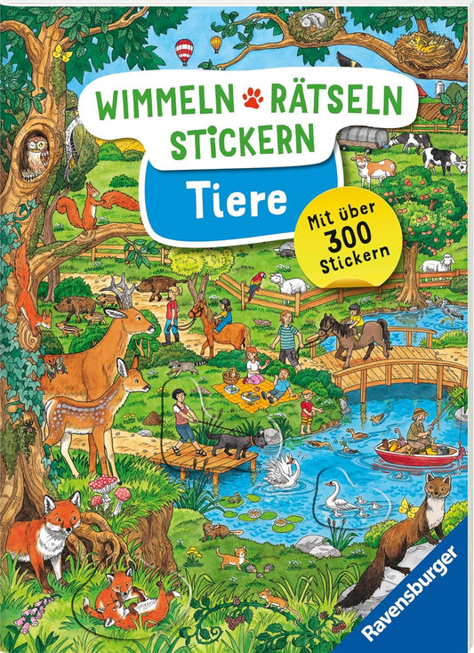 Wimmeln, Rätseln, Stickern: Tiere