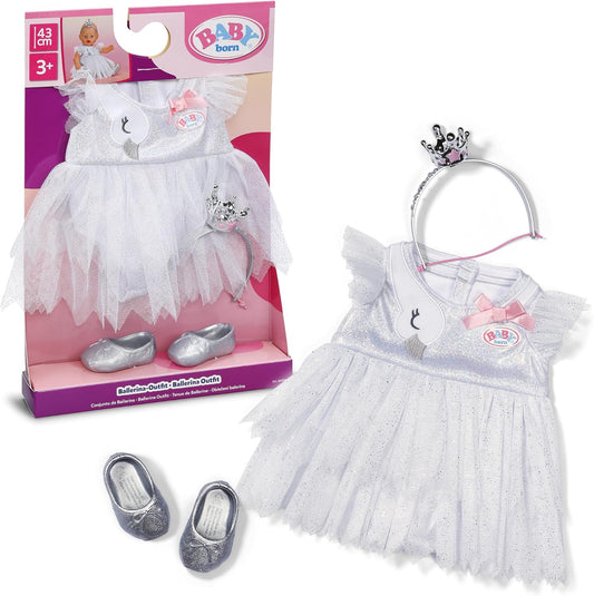BABY born Ballerina Outfit silber 43cm – Zapf Creation