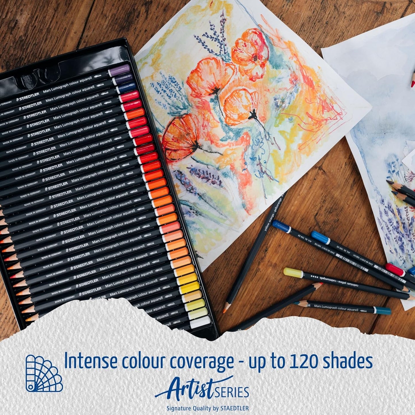 STAEDTLER Aquarell-Farbstifte Mars 12er Metalletui PEFC