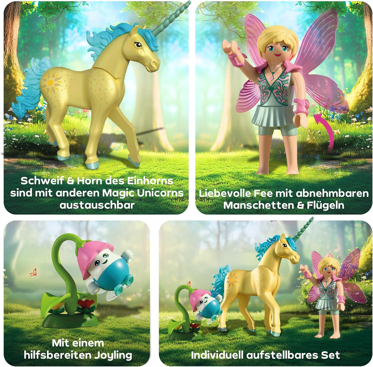 PLAYMOBIL Sonnenscheinblüte mit Feenfreundin – Einhorn