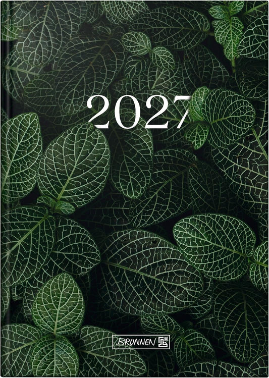 BRUNNEN Buchkalender 2027 A5 „Leaves“ – 1 Tag/Seite