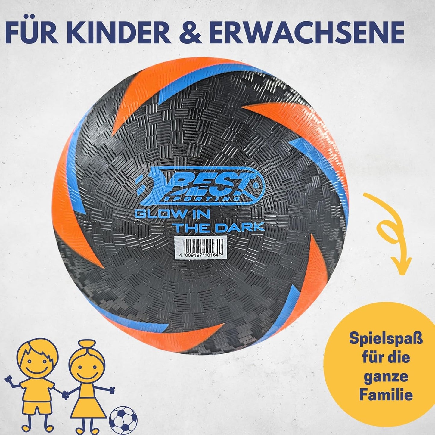 BEST SPORTING Leuchtfußball Glow in the Dark Größe 5