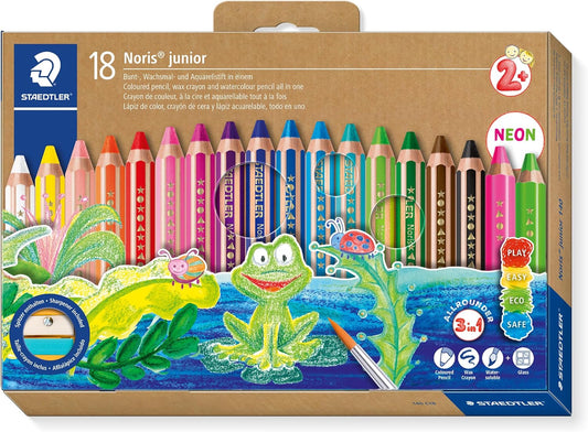 STAEDTLER Noris junior 140 Set 18 Stifte + Spitzer + Pinsel