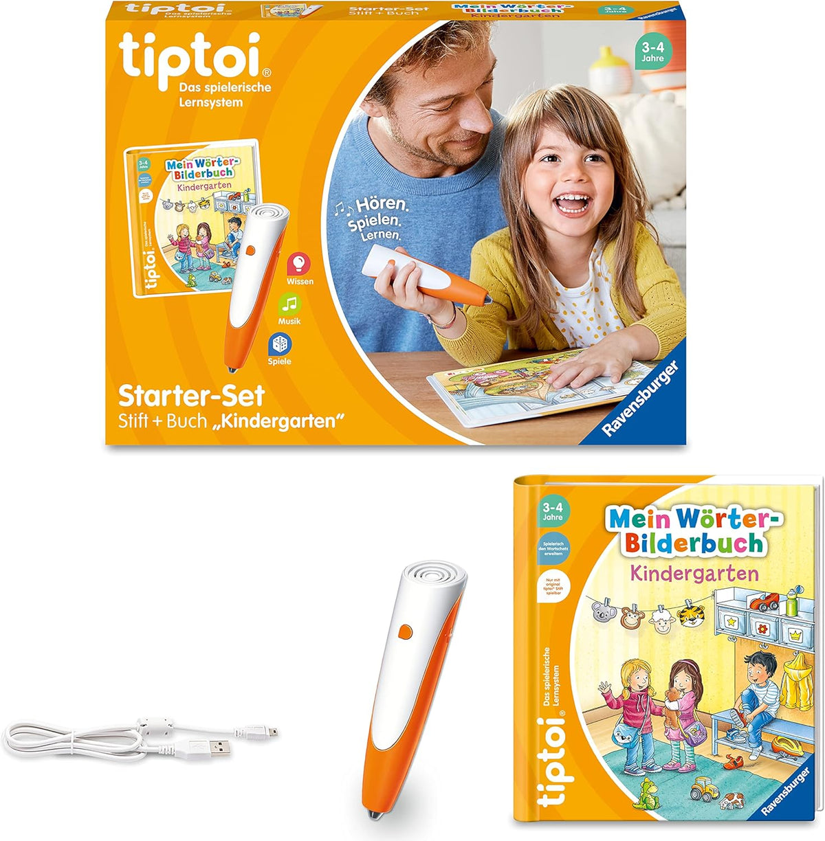 Ravensburger tiptoi Starter-Set Kindergarten mit Stift und Buch