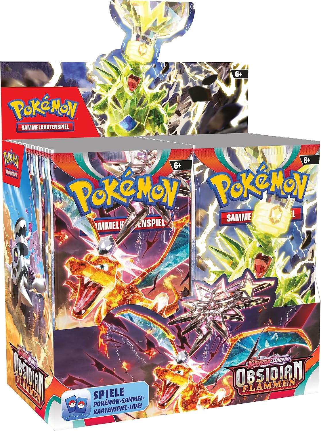 Pokémon Karmesin & Purpur Obsidian Flammen Display (36)
