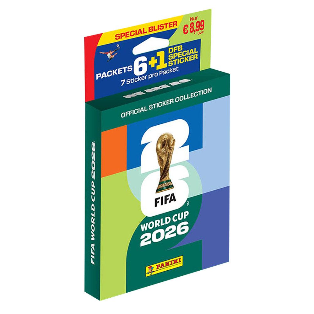 Panini FIFA WM 2026 Eco-Blister – 6 Sticker-Packs (43 Sticker)