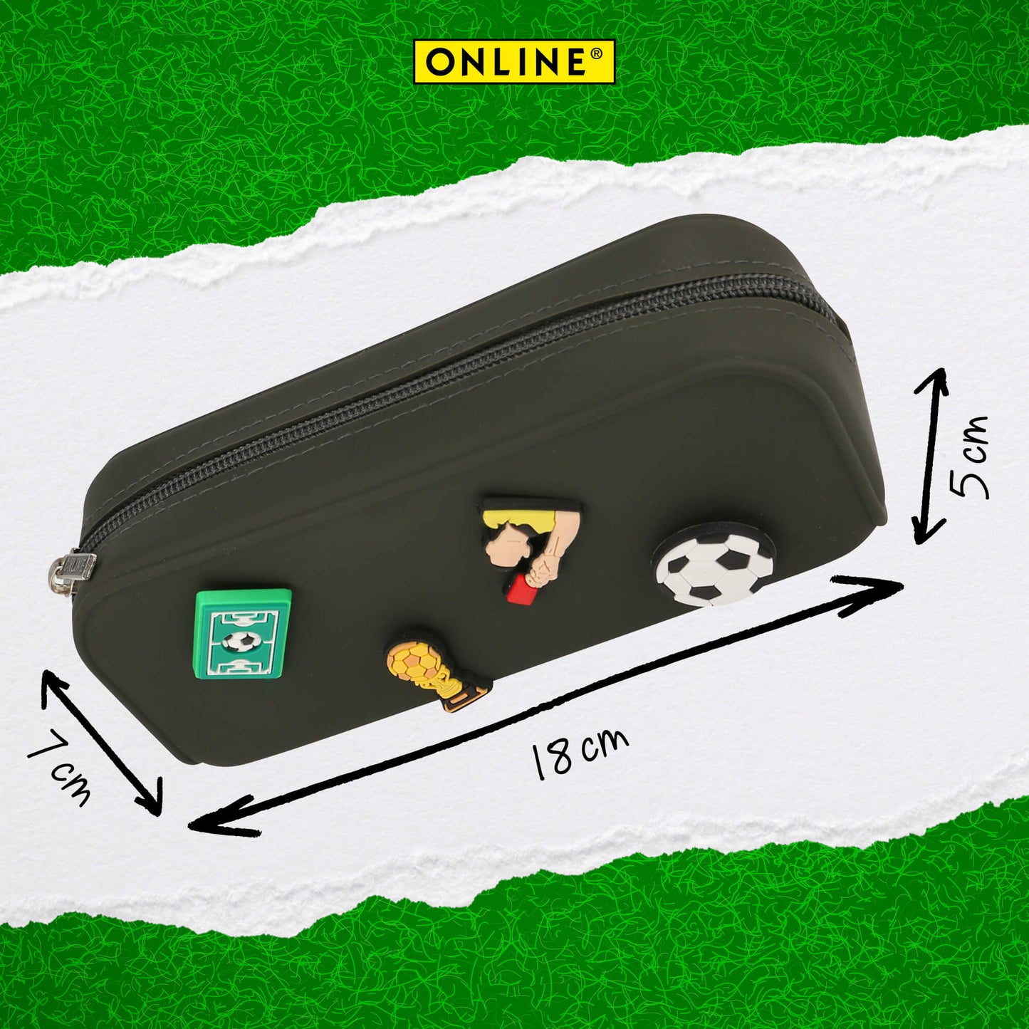 ONLINE PEN Schlampermäppchen Soccer mit Pins | Etui