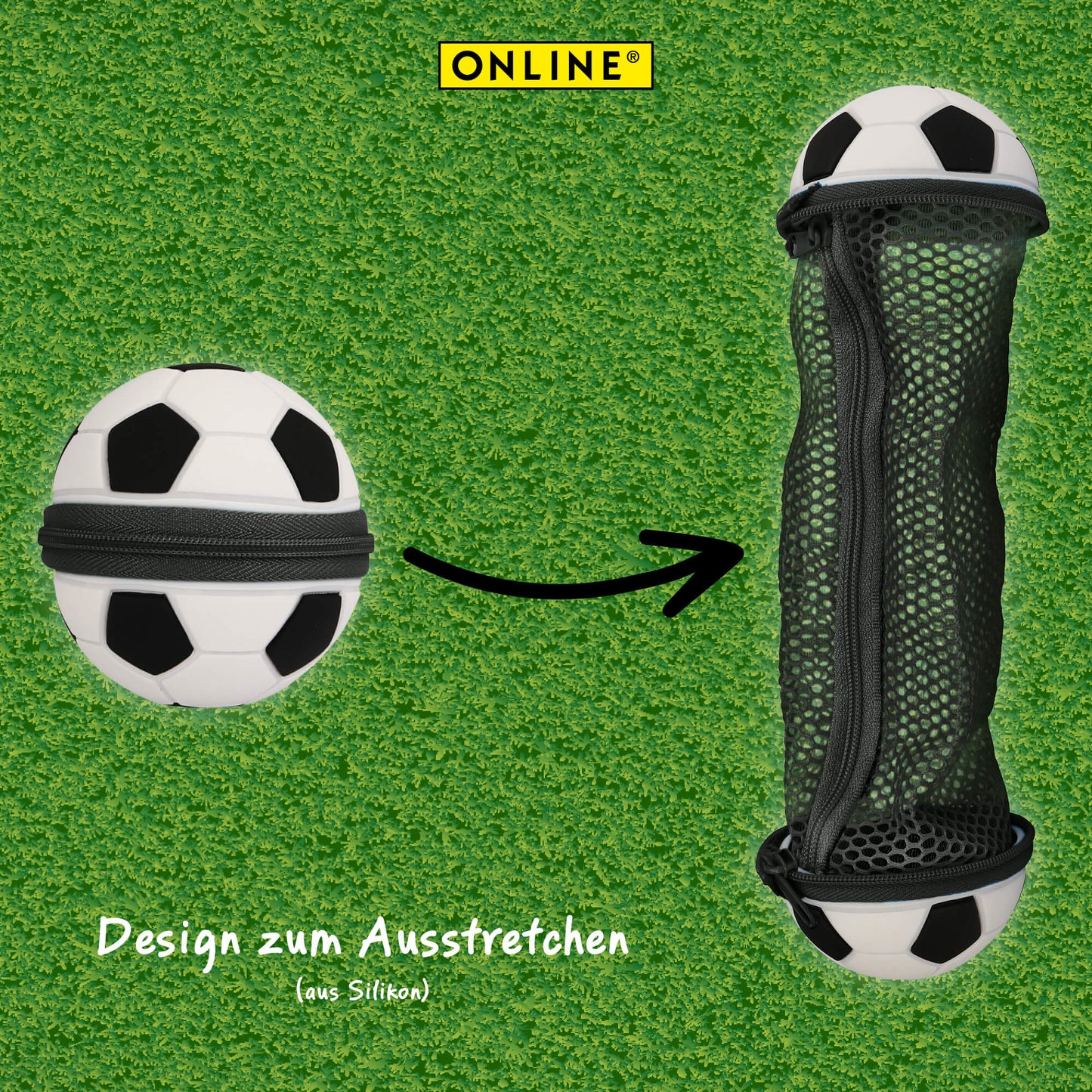 ONLINE PEN Schlampermäppchen Soccer | Zip, 22x7 cm