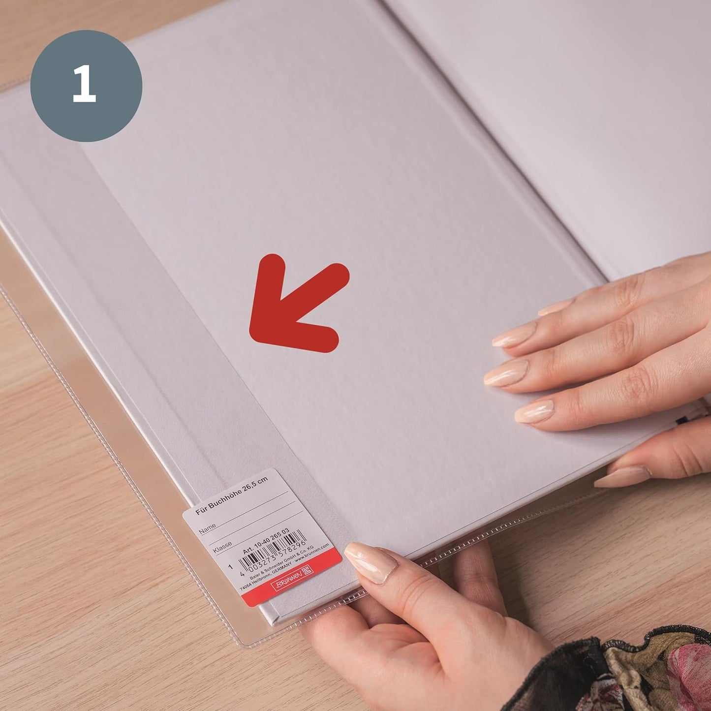 BRUNNEN Buchschoner transparent, PVC-Folie, 265 mm