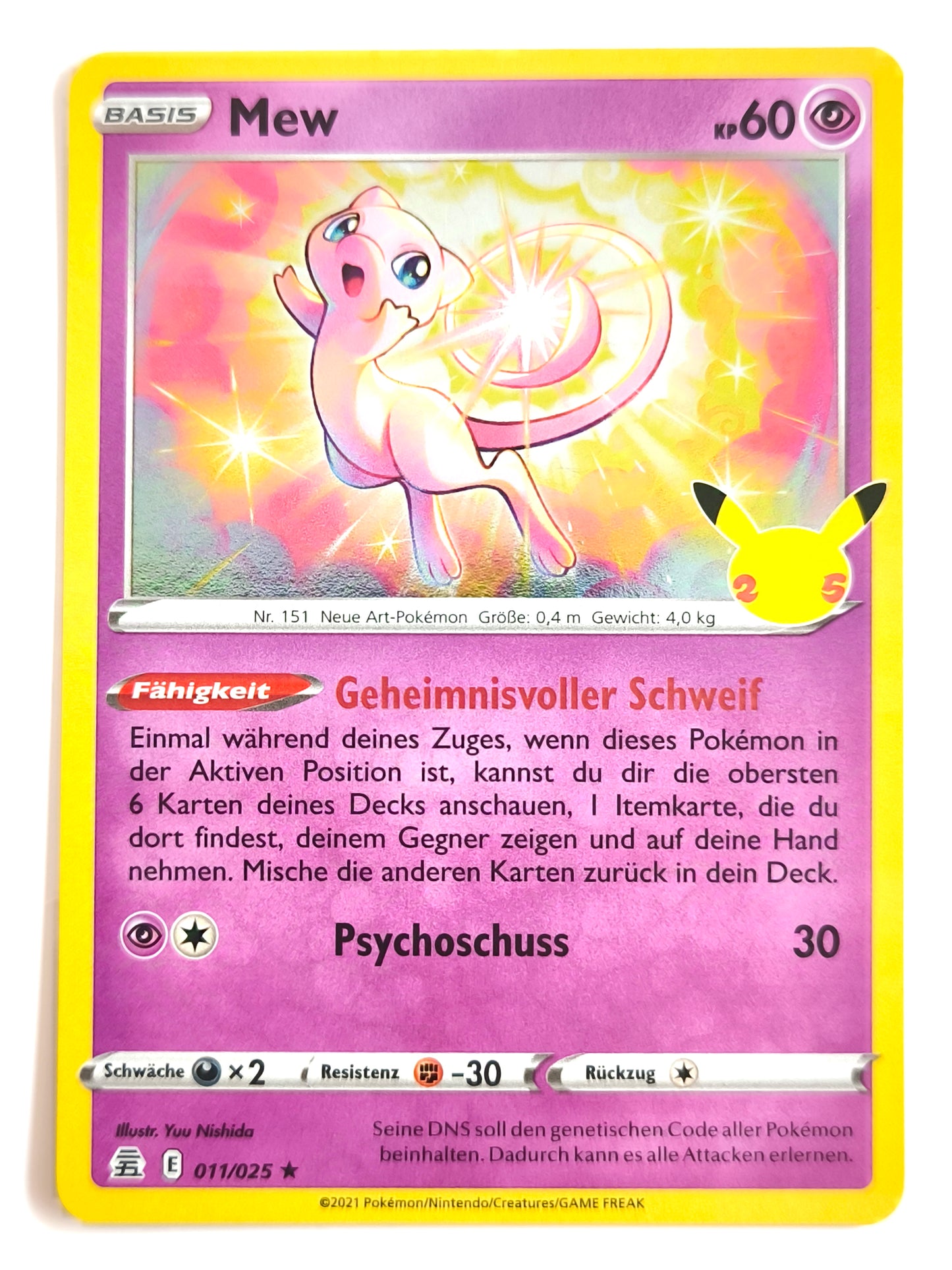 Pokemon Karte 25th Jubiläum HOLO RARE - Mew E11/25