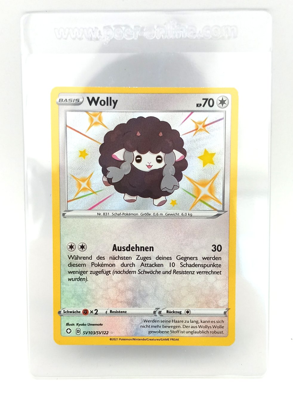 Pokemon Karte Wolly sv103/sv122 SHINY HOLO RARE
