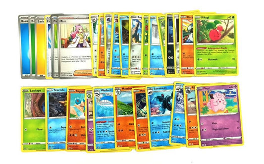 30 Pokémon-Karten - Deutsch - zufällig Sortiert und gemischt