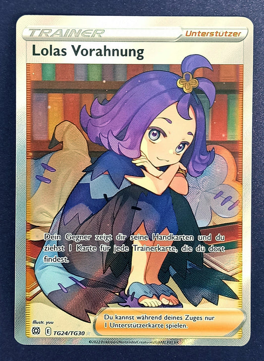 Pokemon Karte Lolas Vorahnung TG24/TG30 Ultra-Rare Full-Art Waifu Trainer - Deutsch