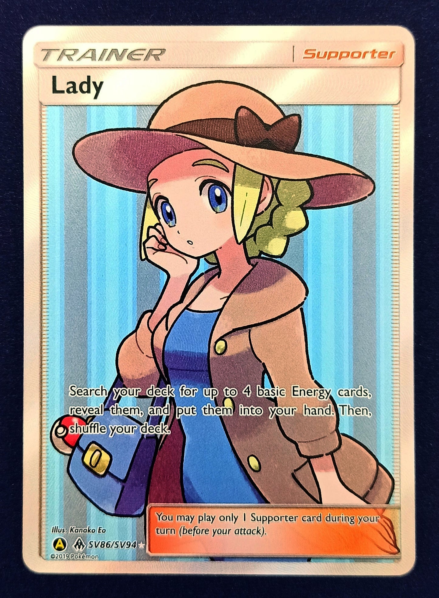 Pokemon Karte Lady SV86/SV94 Ultra-Rare Full-Art Waifu Trainer - Englisch