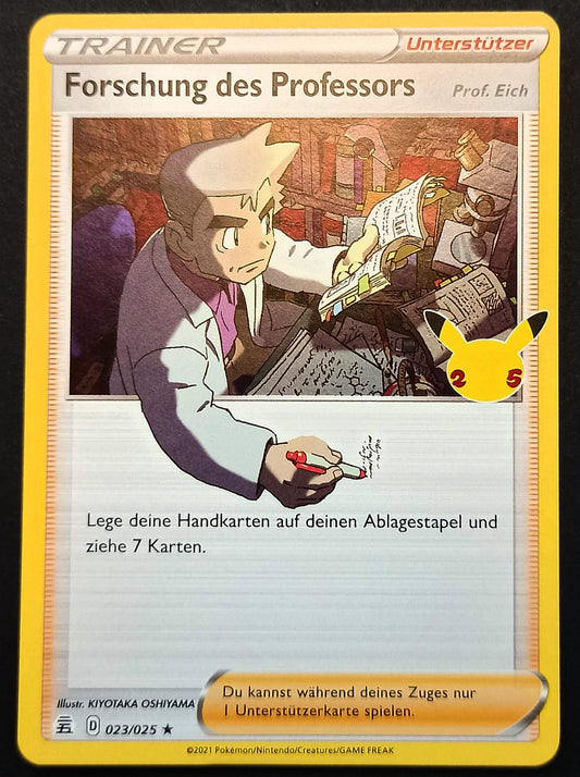 Pokemon Karte 25th Jubiläum HOLO RARE - Prof. Eich E23/25