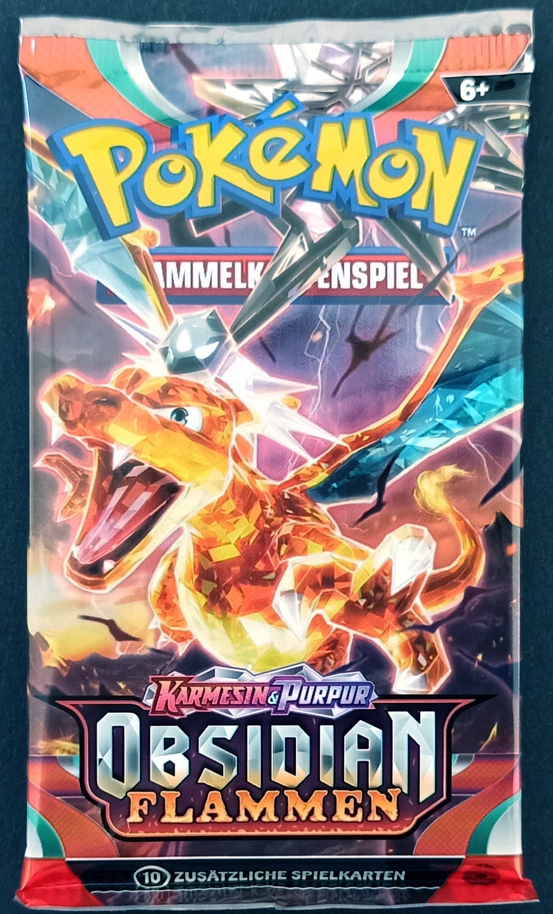Pokémon Sammelkartenspiel - 1 x Booster Packung - Glurak Artwork - Obsidian Flammen - DEUTSCH