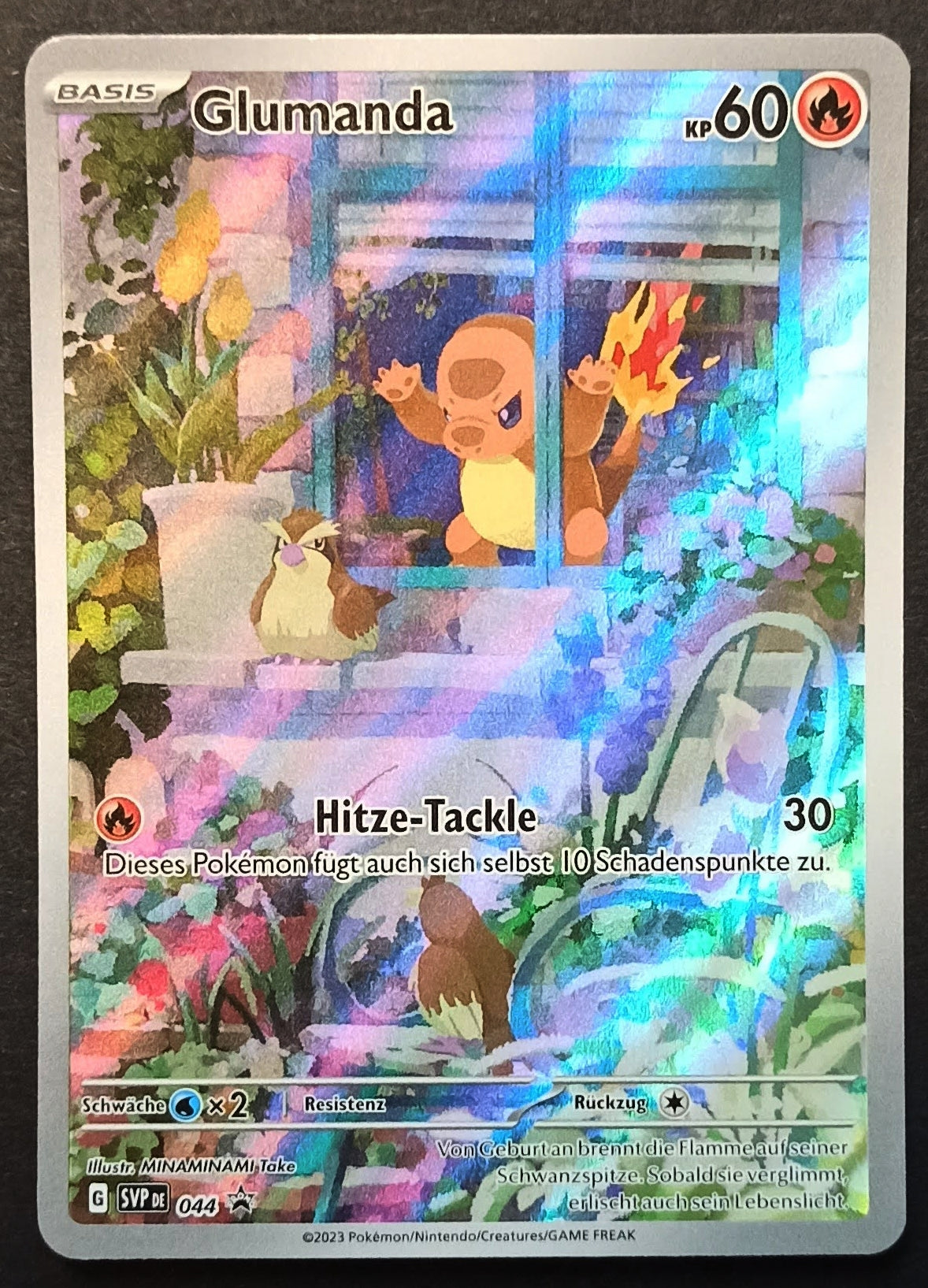 Pokemon Karte Glumanda FULL-ART SVP044 Black Star Promo Deutsch