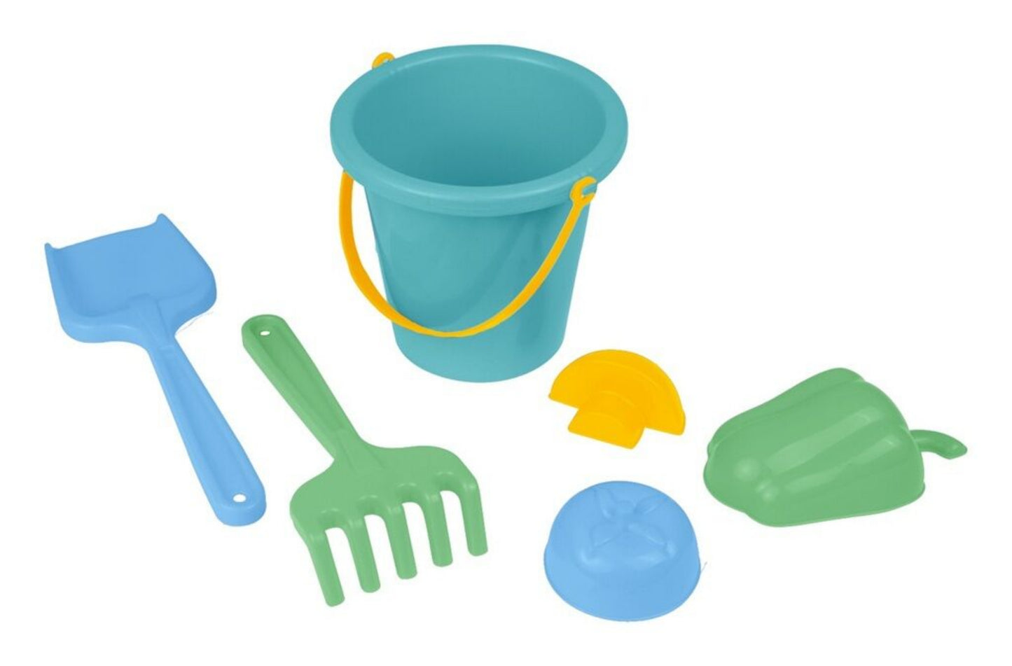LENA Sandspielset 6-tlg. - Eimer, Schaufel & Förmchen