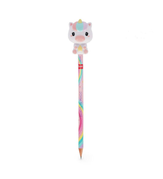 LEGAMI Squeezy Pencil Unicorn | Bleistift mit Radiergummi-Topper