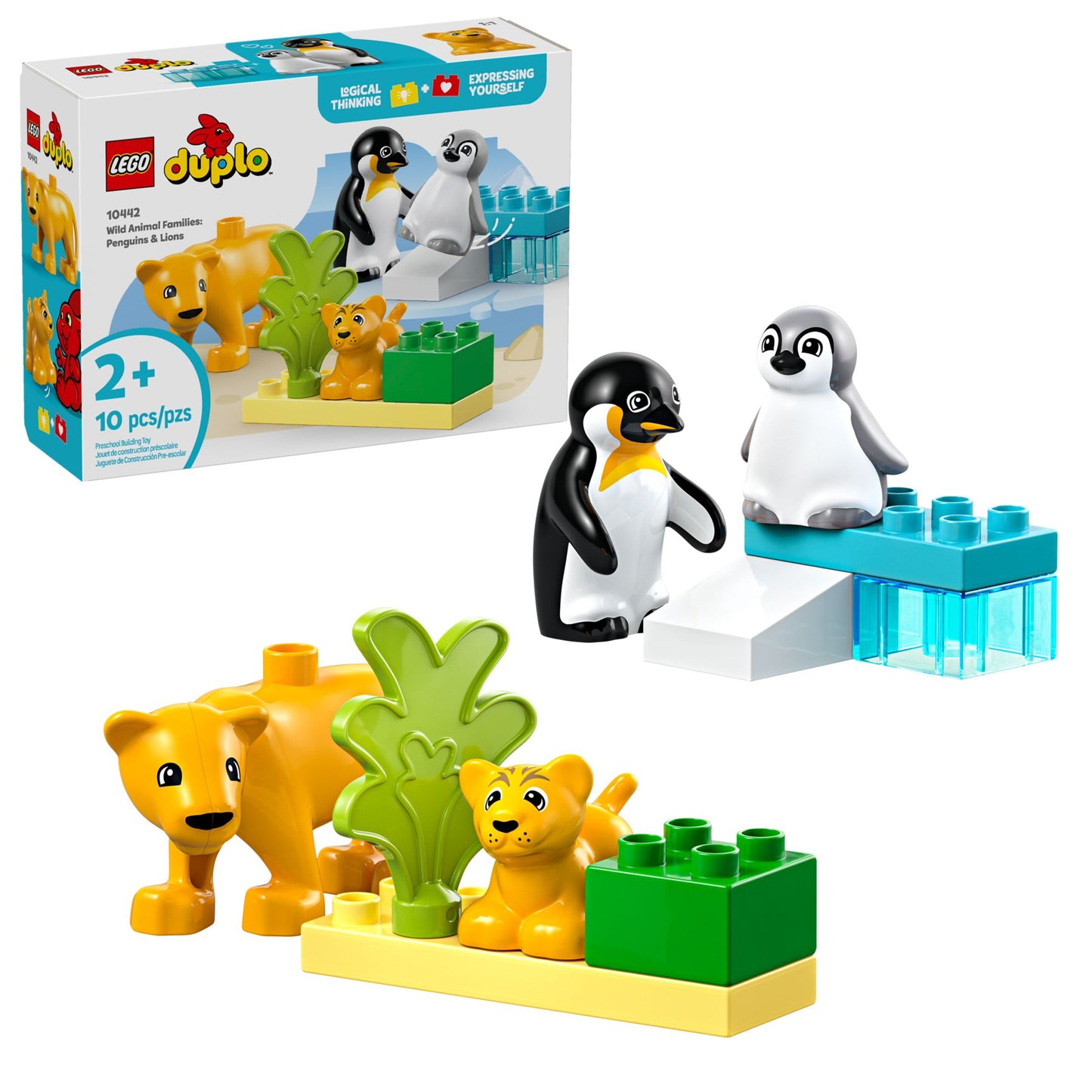 LEGO® DUPLO® Wildtier-Familien: Pinguine & Löwen 10442