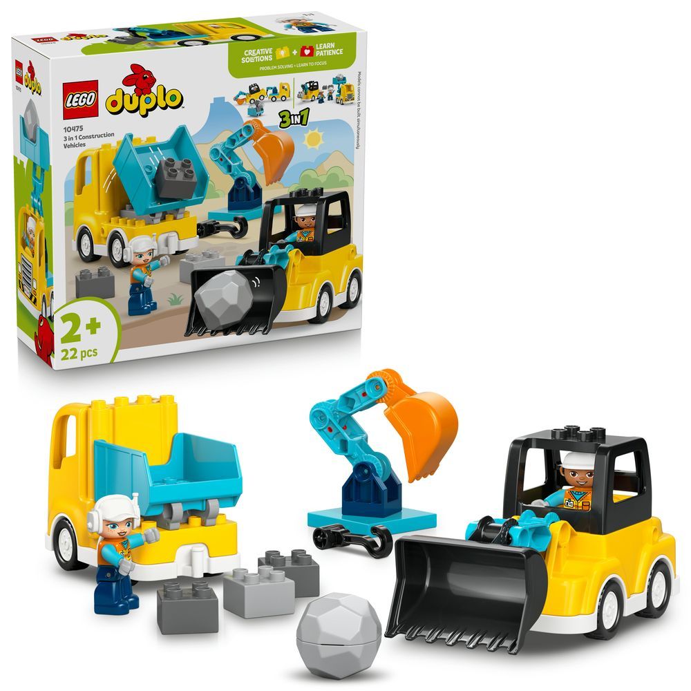 LEGO DUPLO Baufahrzeuge 3-in-1 Set (10931) - Bagger & Co.