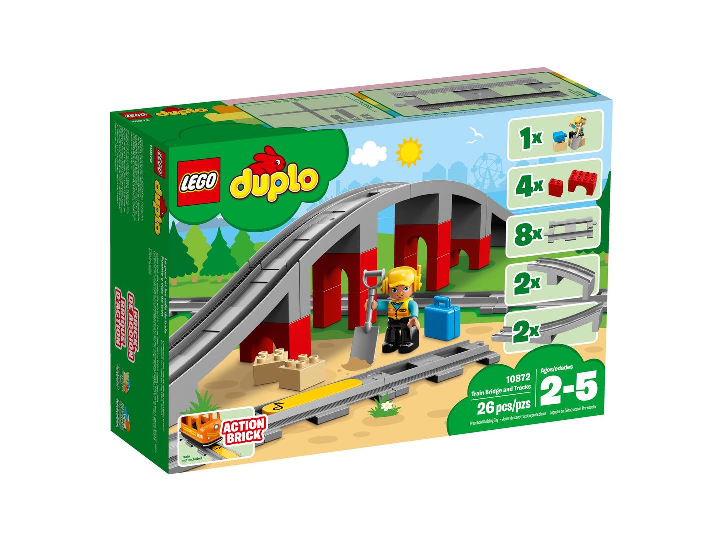LEGO DUPLO 10872 Eisenbahnbrücke & Schienen-Set
