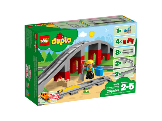 LEGO DUPLO 10872 Eisenbahnbrücke & Schienen-Set