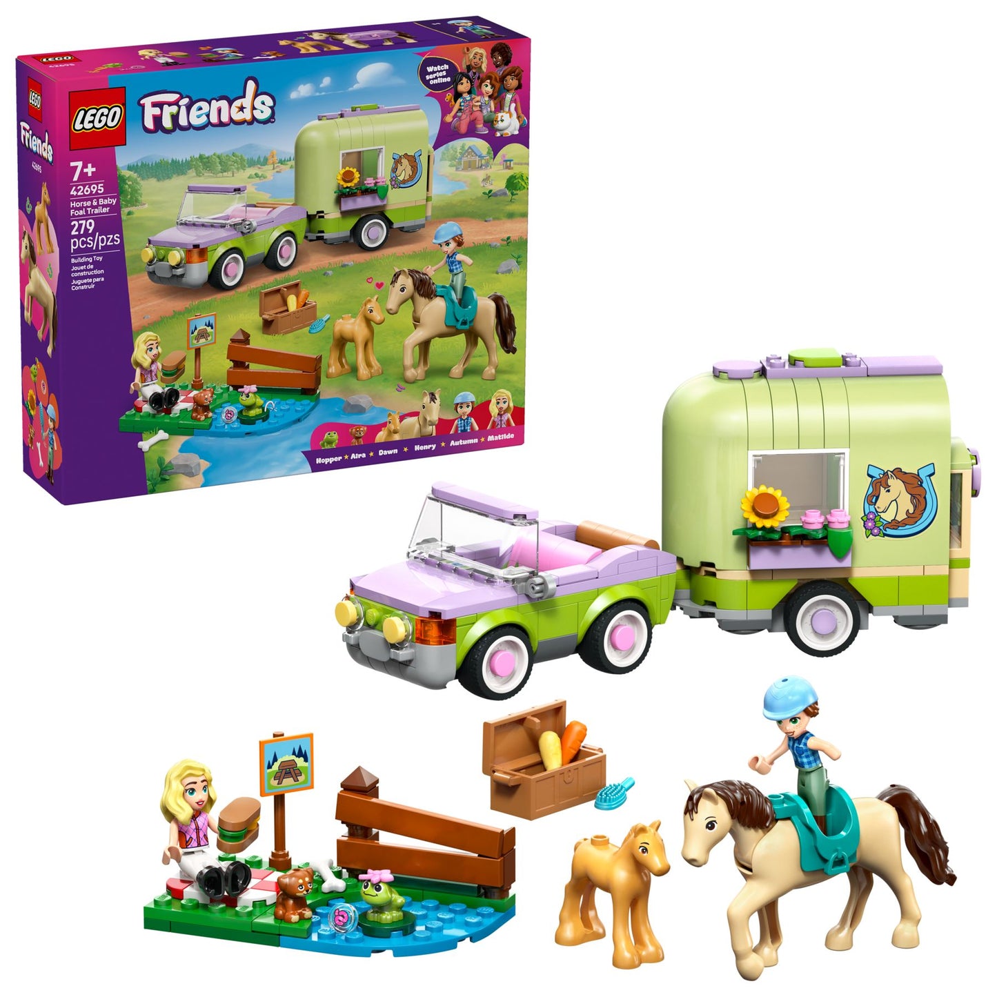 LEGO Friends Pferd & Fohlen mit Pferdeanhänger (41442)