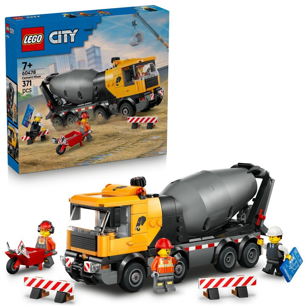 LEGO City Betonmischer 60325 - Baufahrzeug für Kinder ab 4