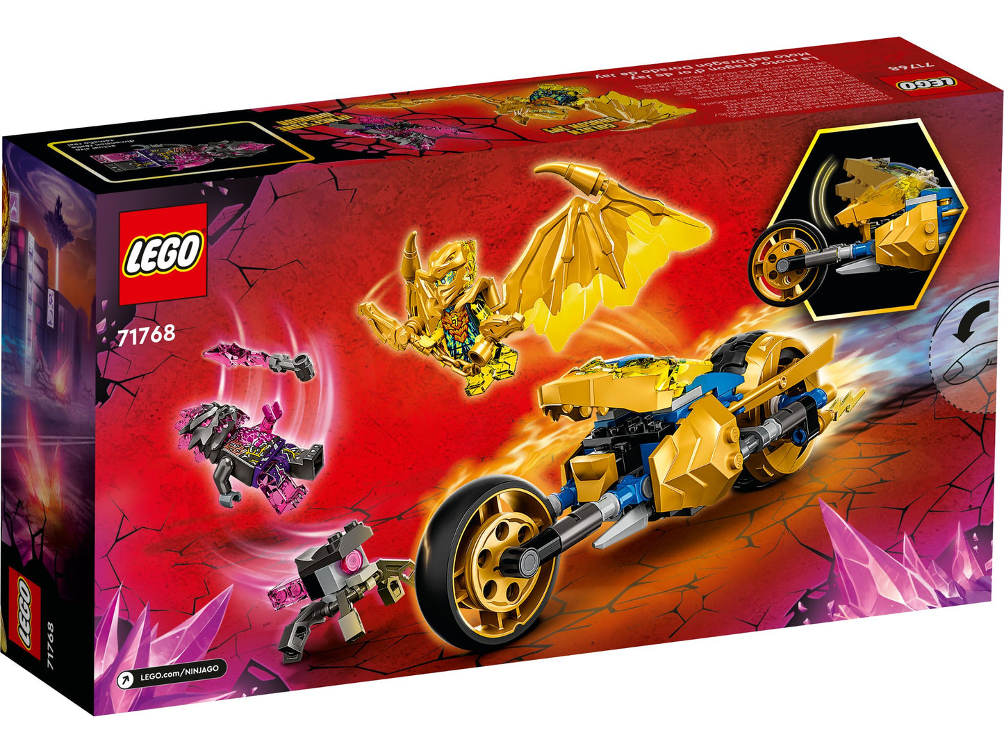 LEGO® NINJAGO® 71768 Jays Golddrachen-Motorrad - 137 Teile