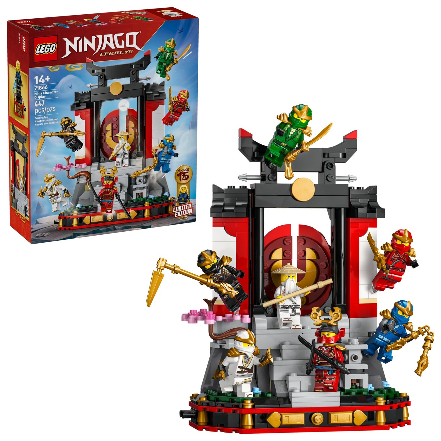 LEGO NINJAGO 15 Jahre Jubiläum Ninja Figuren Display 71809