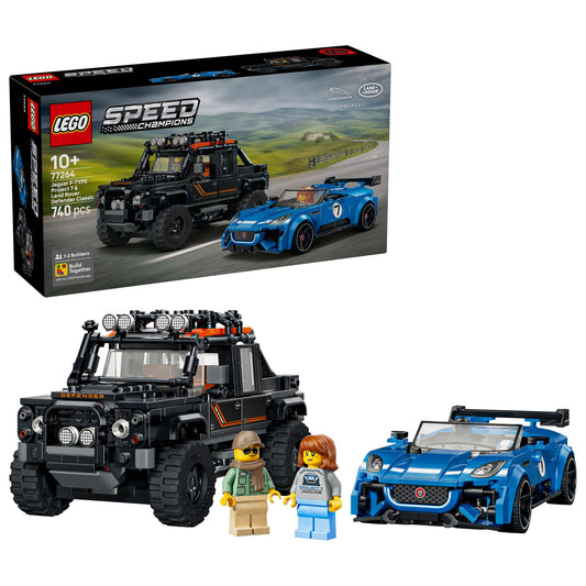 LEGO® Speed Champions 77264 – Jaguar & Land Rover, 740 Teile