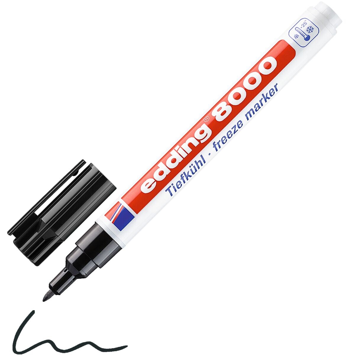 e-80001BL /Org Tiefkühlmarker schwarz