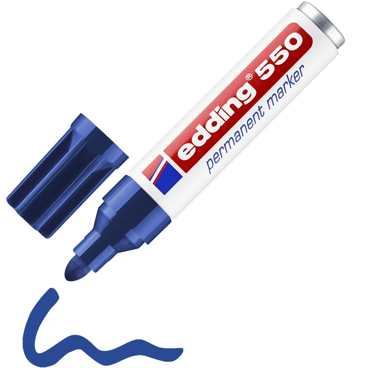 edding 550 Permanentmarker blau – Rundspitze 3–4 mm