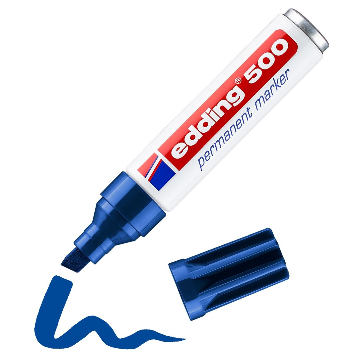 edding 500 Permanentmarker blau – Keilspitze 2–7 mm