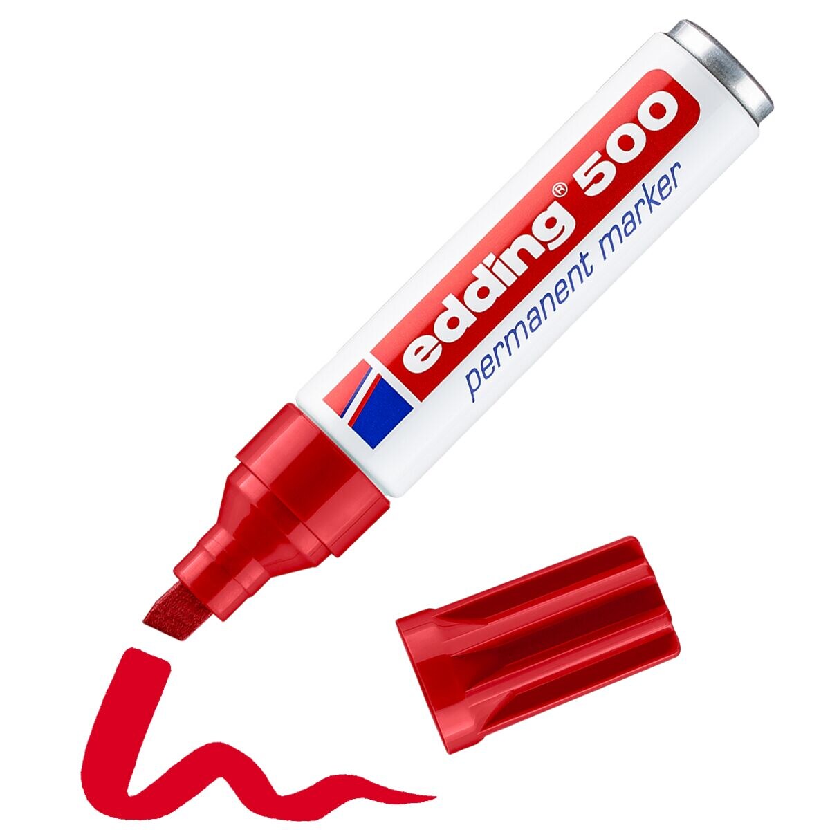 edding 500 Permanentmarker rot – Keilspitze 2–7 mm