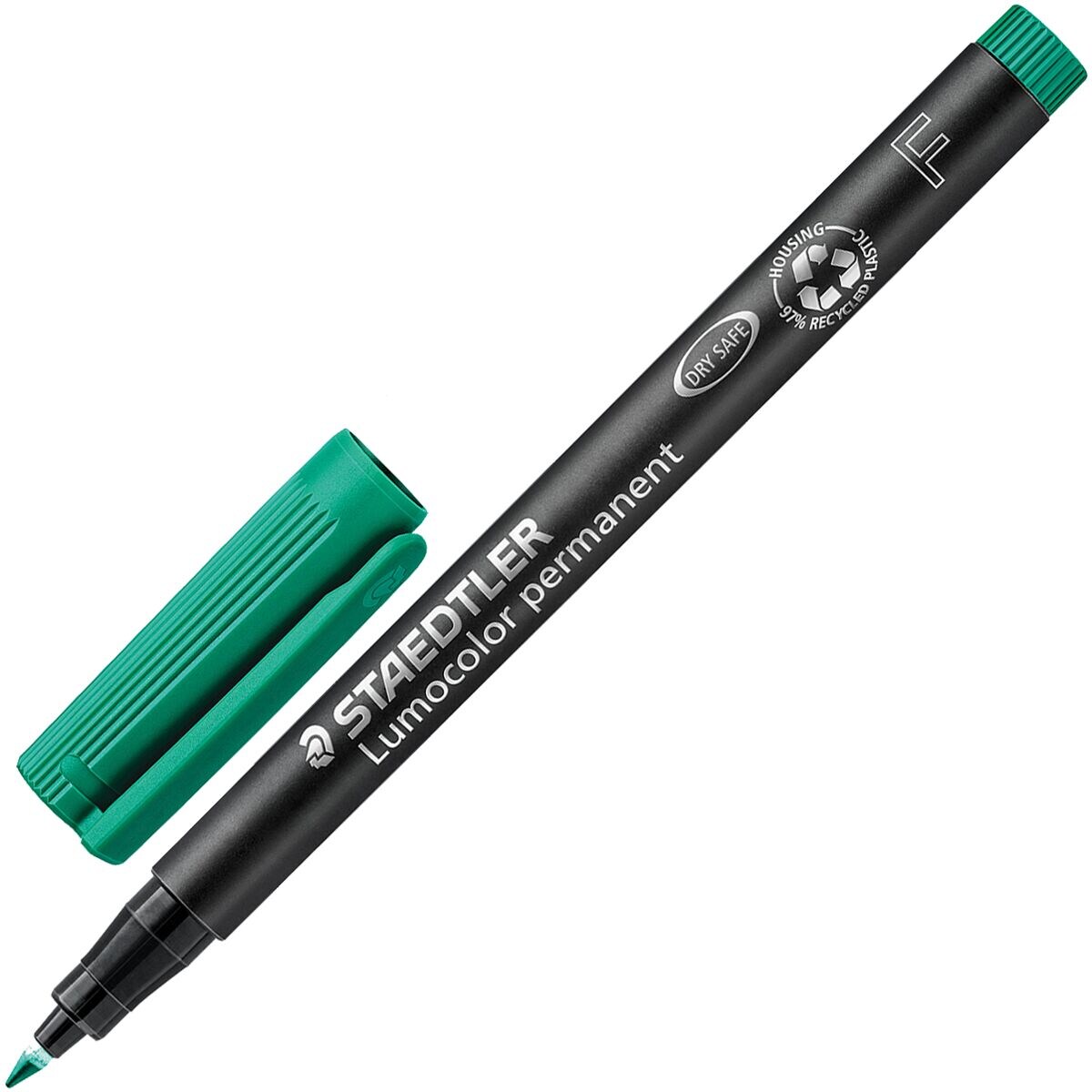 STAEDTLER Lumocolor Folienstift permanent grün F (0,6 mm)